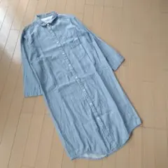 無印良品 デニムロングシャツワンピース　羽織り