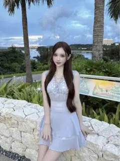 ルミニョン lumignon ワンピース Lumignon original ♥ white lace sheer long op | Lumignon