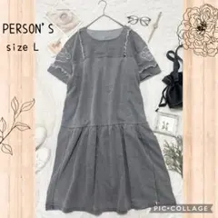 PERSON'S ワンピース デニム お花のサムネイル