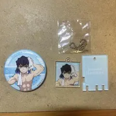 鬼滅の刃 嘴平伊之助 缶バッジ アクリルキーホルダーグッズセット