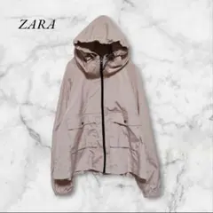 ザラ ZARA マウンテンパーカー【XS】ピンク ブルゾン フード