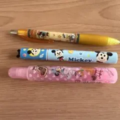 ミッキーマウス シャープペンシル、糊セット
