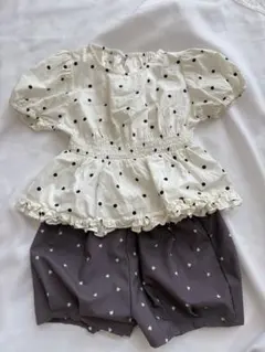 【期間限定】値下げ　女の子　ショートパンツ 100 ブラウス　プティマイン