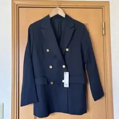 GU ネイビー ダブルブレスト ブレザー