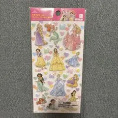 ディズニープリンセス　ペタペタシール　水彩柄