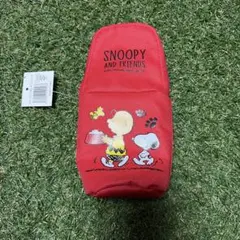 スヌーピー スタンドペンポーチ 未使用 SNOOPY FRIENDS 赤