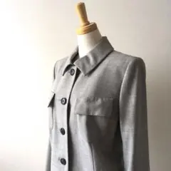 【未使用品】ROPE パンツスーツ ライトグレー サマーウール
