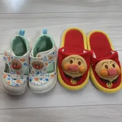 アンパンマン　キッズサンダル(14センチ)、 ルームスリッパ