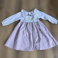 Cottoli 長袖ワンピース（ラプンツェル）ピンク・ライトブルー