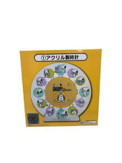 スヌーピー アクリル製時計　一番くじ