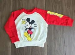新品　ミッキー　 プルート スウェット　トレーナー　90cm　裏毛　赤