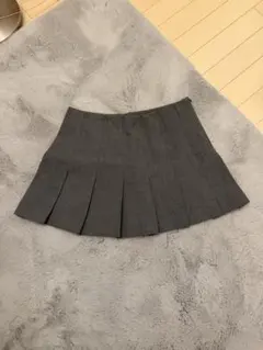 ZARAグレー ミニ丈 プリーツスカート