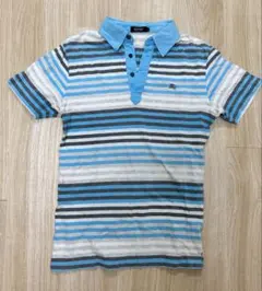 バーバリーブラックレーベル　ストライプ ポロシャツ