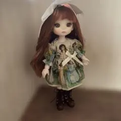 浅*葱様 ドール用衣装 (薔薇のシャツワンピース セーラー襟/半袖