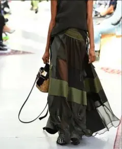 sacai 12万 20S/S 完売ファブリックコンボスカート