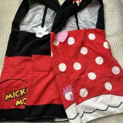 ミッキー&ミニーフード付きラップタオル 2点セット