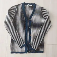 【美品】AMERICAN HOLIC 　ストライプ Vネック カーディガン