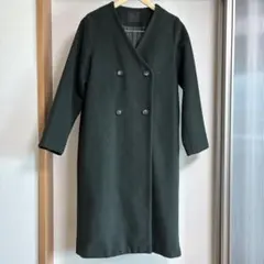 KBF ダークグリーン ダブルブレストコート