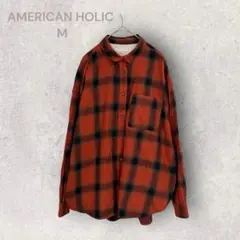 AMERICAN HOLIC　 長袖チェックシャツ　カジュアル　ベーシック　柄物
