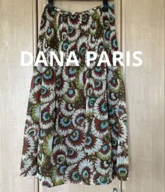 DANA PARIS ダナパリ フレアスカート ギャザー 総柄 レトロのサムネイル