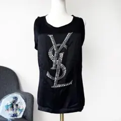 YVES SAINT LAURENT ラインストーン タンクトップ サンローラン - メルカリ