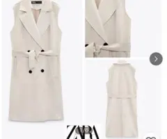 ZARA アイボリー ダブルブレストジャケット　 M ZARA アイボリー ダブルブレストジャケットM - メルカリ