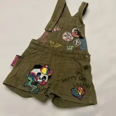 ラブレボリューションオリーブグリーン パンダ刺繍ロンパースのサムネイル