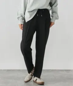 グローバルワーク リラックススマートストレートパンツ　黒　Mサイズ