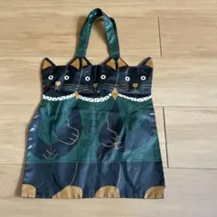 戸崎尚美 猫 トートバッグ ビニールコーティング 猫型