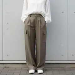シンプリシティエ　【WEB限定】手洗い可 　カーゴパンツ　カーキ5887