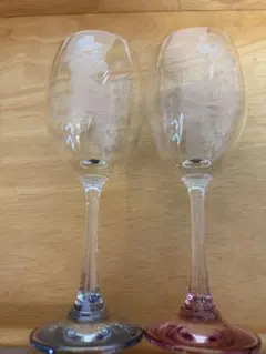 ワイングラス 2個セット　ミッキー、ミニー！