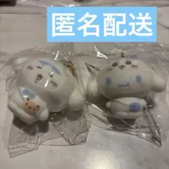 ちいかわサンリオ　シークレットフロッキーマスコットチャーム　ハチワレシナモン