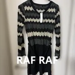 ♩タグ付き未使用 RAF RAF シェブロン柄ニットワンピース