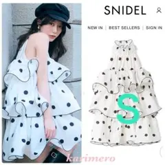 完売Sサイズ♥️SNIDELボリュームエアリーミニワンピース✨ DOT
