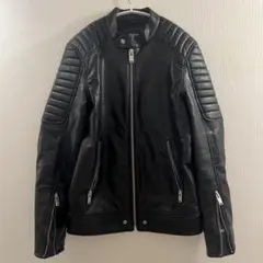 ZARA メンズ フェイクレザー ライダースジャケット S バイカー 韓国
