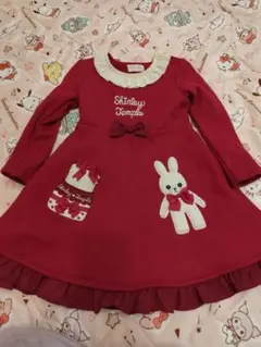 Shirley Temple 赤い長袖ワンピース