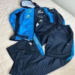ルコックスポルティフ 　　ウインドブレーカー上下 M　紺　水色 （中古）