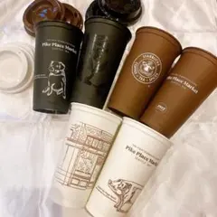 スターバックス　1号店限定　リユーザブルカップ＆ドリンクホールキャップ＆紙袋⭐︎