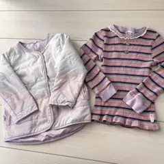 オーロラカラー　ジャンパー　上着　ゆめかわ　しなこ　ボーダートップス