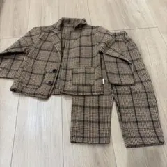 チェック ジャケット パンツ セット