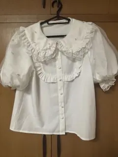 フリル付きホワイトブラウス 量産型 訳あり