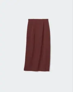 ユニクロ　ストレッチダブルフェイスナロースカート　L