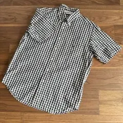 【M】BAPE エイプ チェック 半袖シャツ