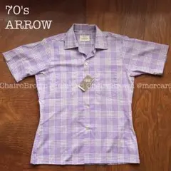 70s ARROW ビンテージ SS チェック シャツ