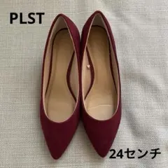 プラステ はたらくパンプス ワインレッド