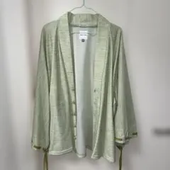 SOU・SOU 麻 インディゴ 角袖風靡/金襴緞子 群青色 作務衣 羽織 和風