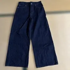 d*!様 デニムワイドフレアパンツ　L ワンウォッシュ　中古