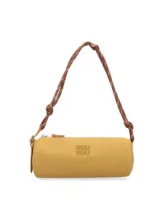 MIU MIU ギャバジンポーチ 巾着 ミュウミュウ オリーブ イエロー