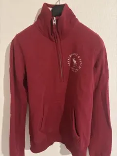 Abercrombie & Fitch （アバクロ）　赤 ハーフジップ Mのサムネイル