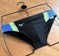 【美品】MIZUNO ストリームアクセラ　ブラック×ブルー　XL　光沢 競パンのサムネイル